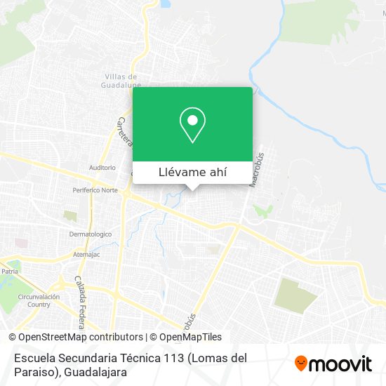 Mapa de Escuela Secundaria Técnica 113 (Lomas del Paraiso)