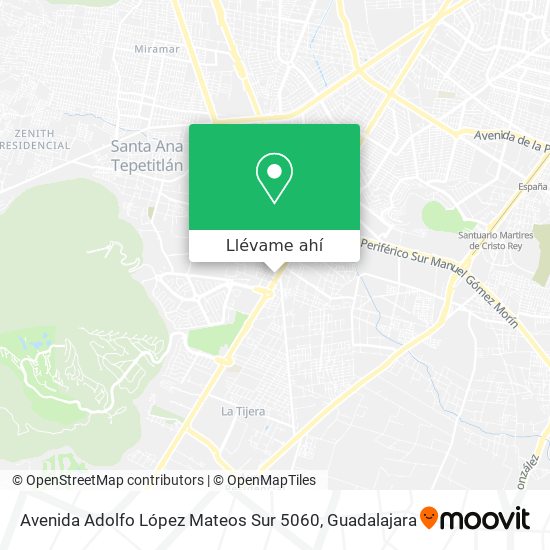 Mapa de Avenida Adolfo López Mateos Sur 5060