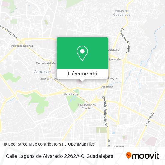 Mapa de Calle Laguna de Alvarado 2262A-C
