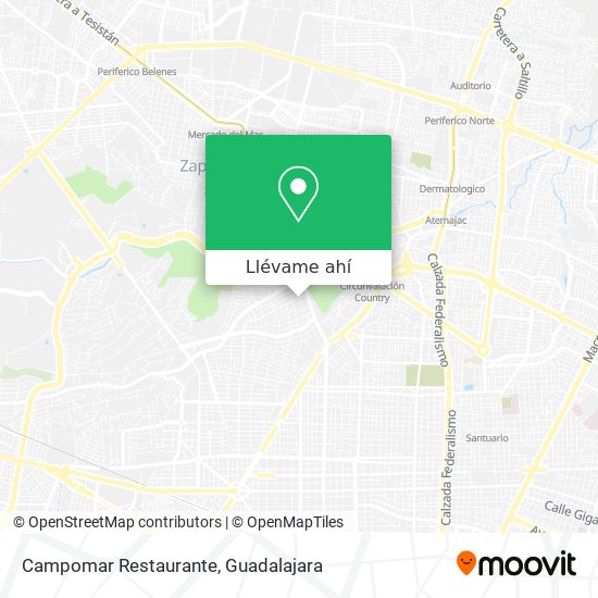 Mapa de Campomar Restaurante