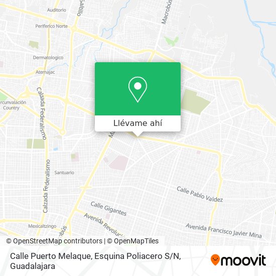 Mapa de Calle Puerto Melaque, Esquina Poliacero S / N