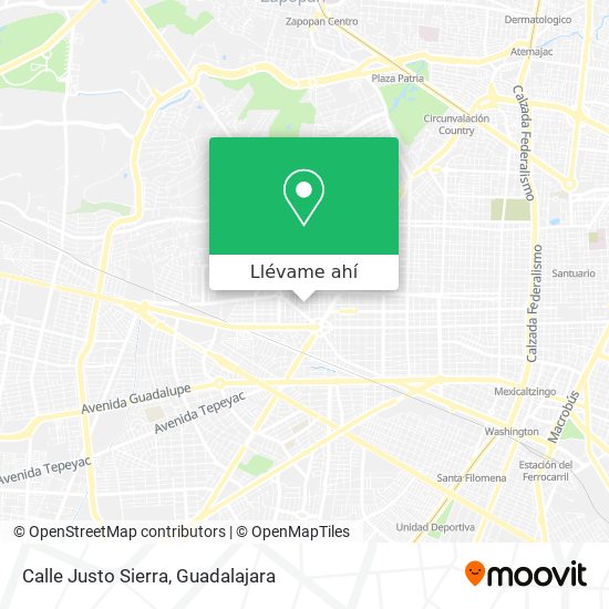 Mapa de Calle Justo Sierra