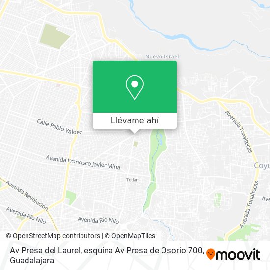 Mapa de Av Presa del Laurel, esquina Av Presa de Osorio 700