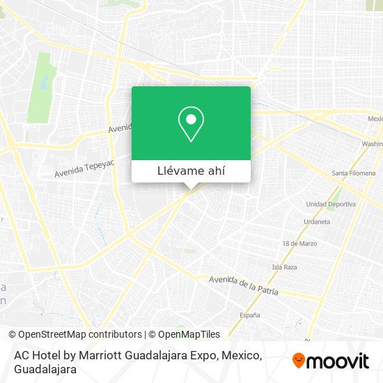 Mapa de AC Hotel by Marriott Guadalajara Expo, Mexico