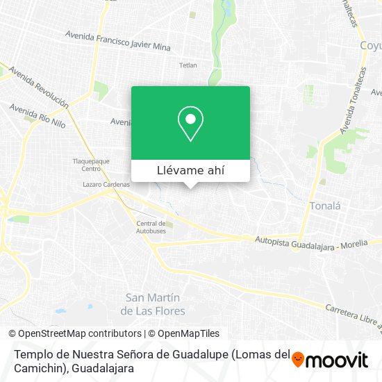 Mapa de Templo de Nuestra Señora de Guadalupe (Lomas del Camichin)