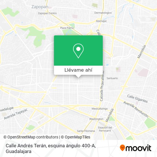 Mapa de Calle Andrés Terán, esquina ángulo 400-A