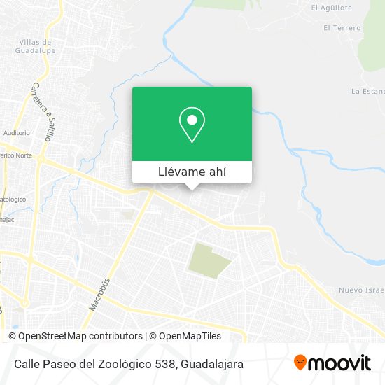 Mapa de Calle Paseo del Zoológico 538