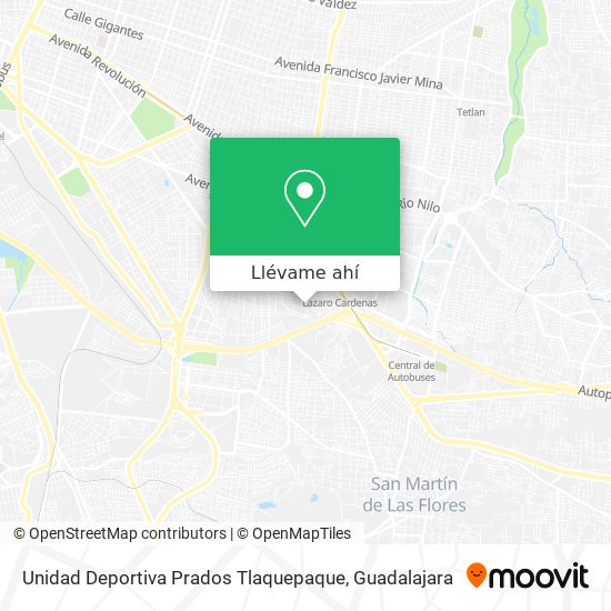 Mapa de Unidad Deportiva Prados Tlaquepaque