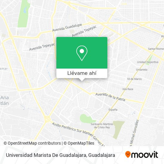 Mapa de Universidad Marista De Guadalajara