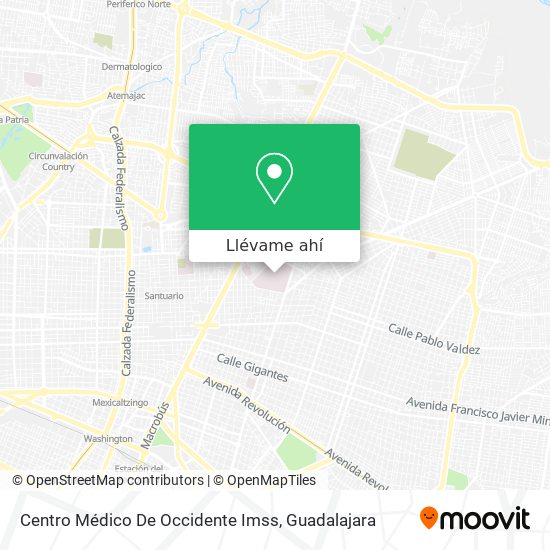 Mapa de Centro Médico De Occidente Imss