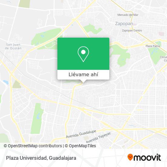 Mapa de Plaza Universidad
