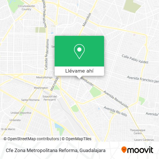 Mapa de Cfe Zona Metropolitana Reforma