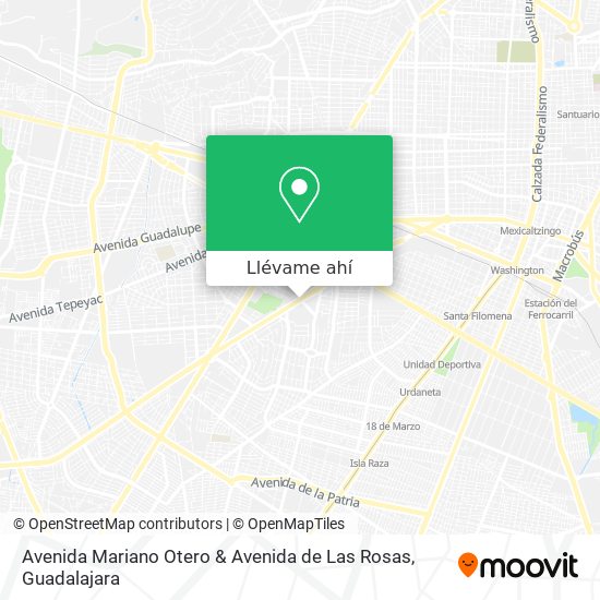 Mapa de Avenida Mariano Otero & Avenida de Las Rosas