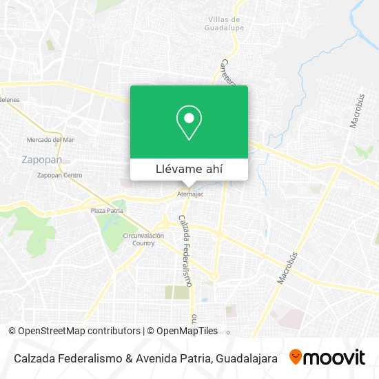 Mapa de Calzada Federalismo & Avenida Patria