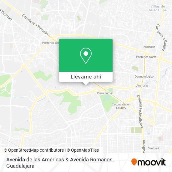 Mapa de Avenida de las Américas & Avenida Romanos