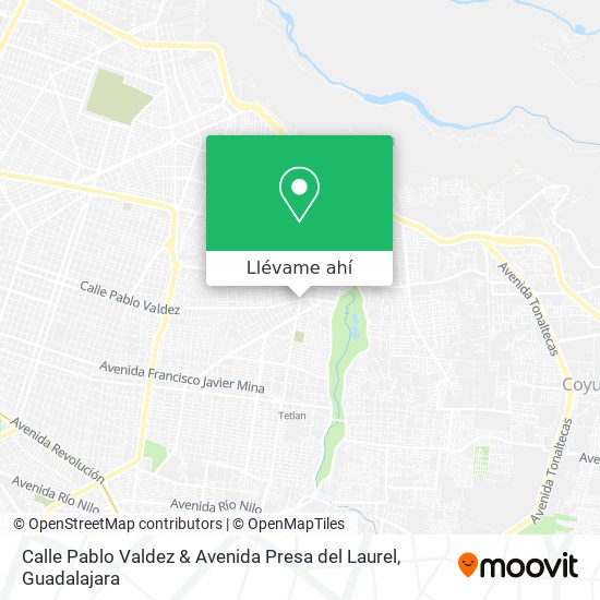 Mapa de Calle Pablo Valdez & Avenida Presa del Laurel