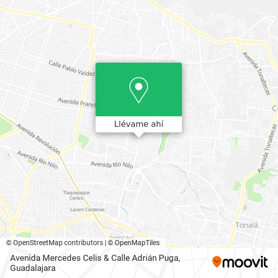 Mapa de Avenida Mercedes Celis & Calle Adrián Puga