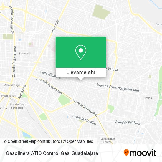 Mapa de Gasolinera ATIO Control Gas