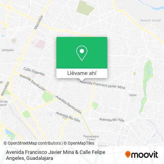 Mapa de Avenida Francisco Javier Mina & Calle Felipe Angeles