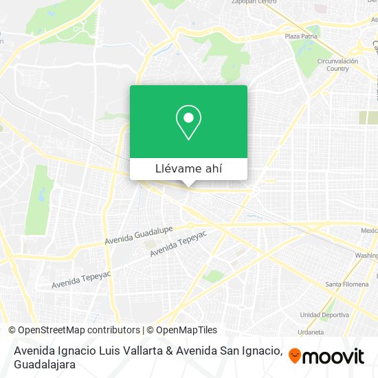 Mapa de Avenida Ignacio Luis Vallarta & Avenida San Ignacio