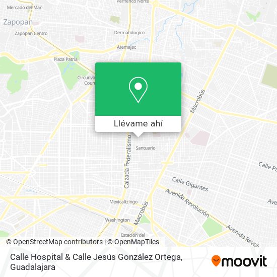 Mapa de Calle Hospital & Calle Jesús González Ortega