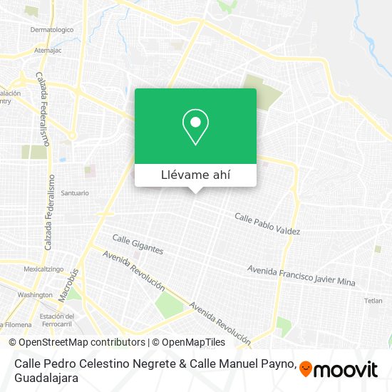 Mapa de Calle Pedro Celestino Negrete & Calle Manuel Payno