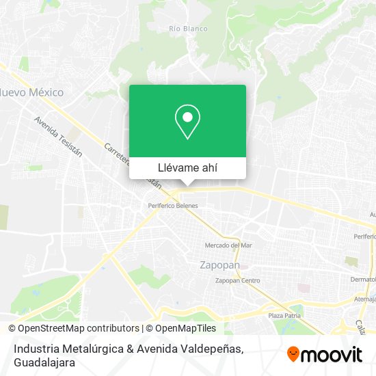 Mapa de Industria Metalúrgica & Avenida Valdepeñas