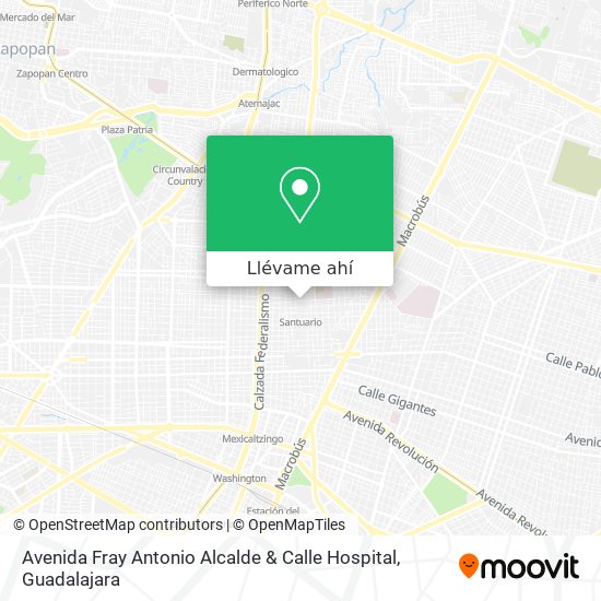 Mapa de Avenida Fray Antonio Alcalde & Calle Hospital