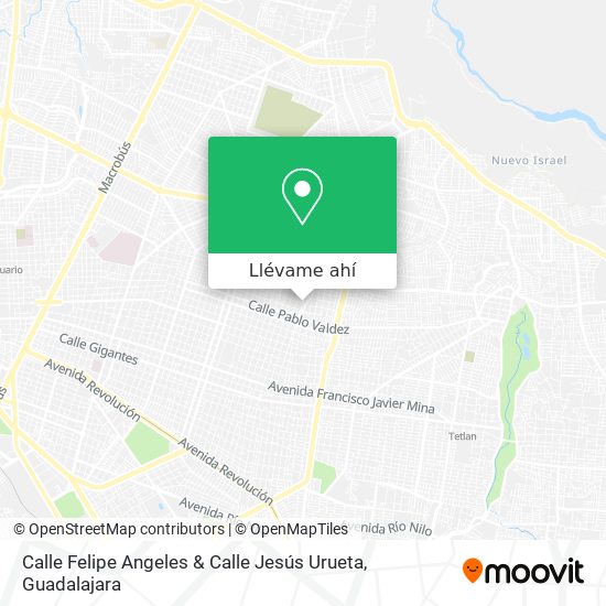 Mapa de Calle Felipe Angeles & Calle Jesús Urueta