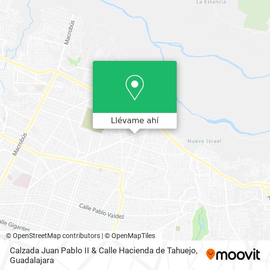 Mapa de Calzada Juan Pablo II & Calle Hacienda de Tahuejo