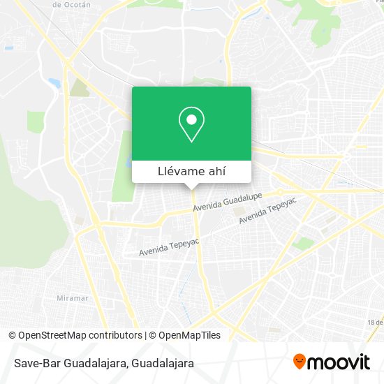 Mapa de Save-Bar Guadalajara