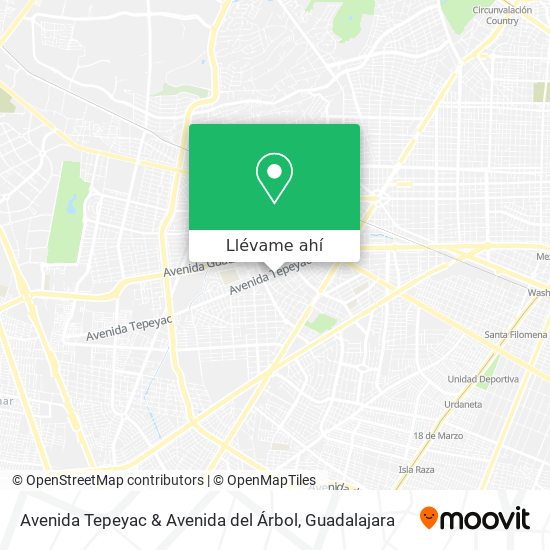 Mapa de Avenida Tepeyac & Avenida del Árbol