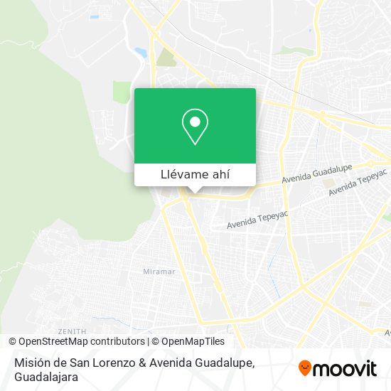 Mapa de Misión de San Lorenzo & Avenida Guadalupe