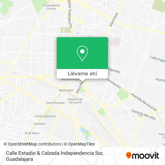 Mapa de Calle Estadio & Calzada Independencia Sur