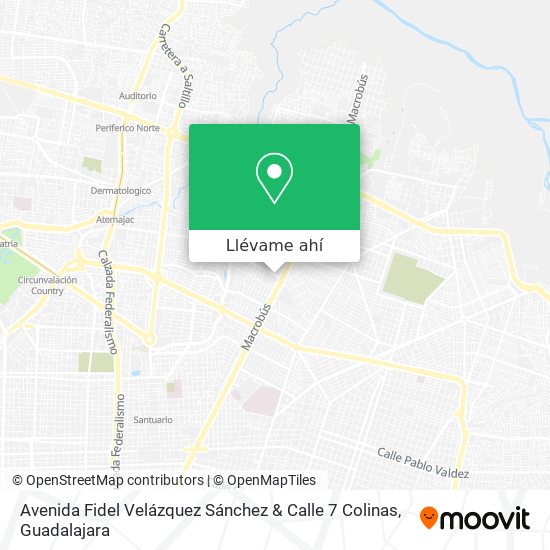 Mapa de Avenida Fidel Velázquez Sánchez & Calle 7 Colinas