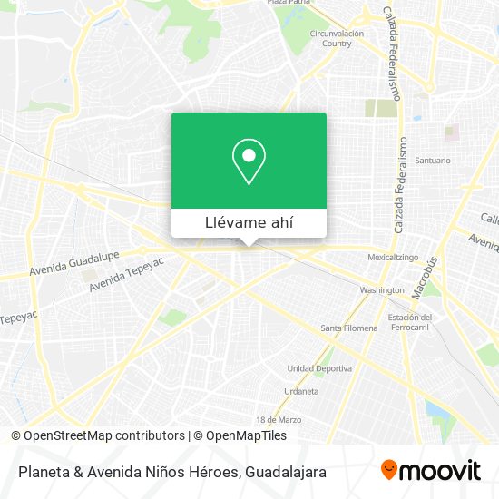 Mapa de Planeta & Avenida Niños Héroes