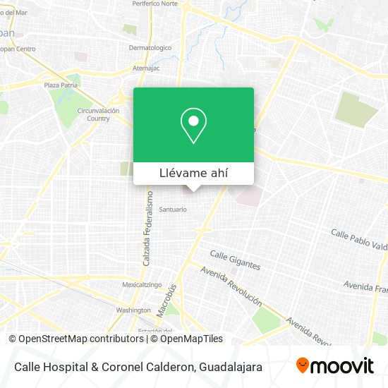 Mapa de Calle Hospital & Coronel Calderon