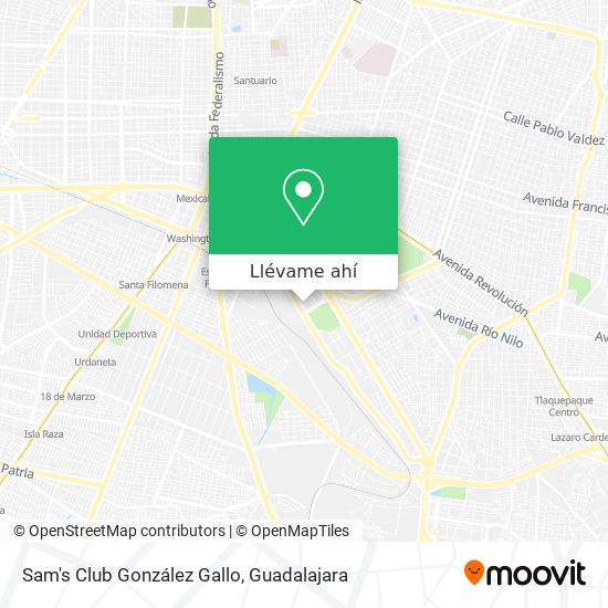 Mapa de Sam's Club González Gallo