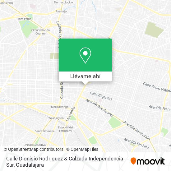 Mapa de Calle Dionisio Rodríguez & Calzada Independencia Sur