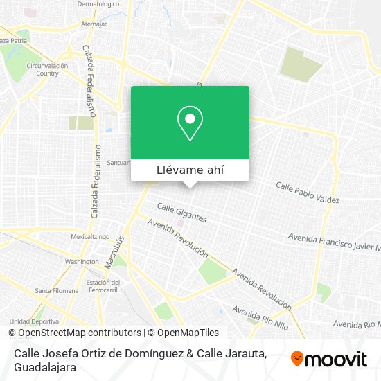 Mapa de Calle Josefa Ortiz de Domínguez & Calle Jarauta