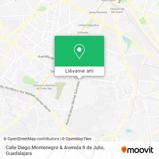 Mapa de Calle Diego Montenegro & Avenida 8 de Julio