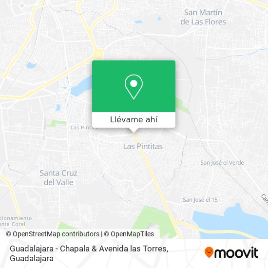 Mapa de Guadalajara - Chapala & Avenida las Torres