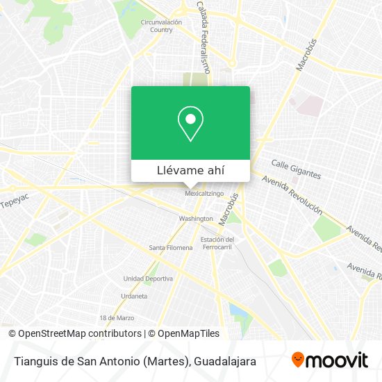 Mapa de Tianguis de San Antonio (Martes)