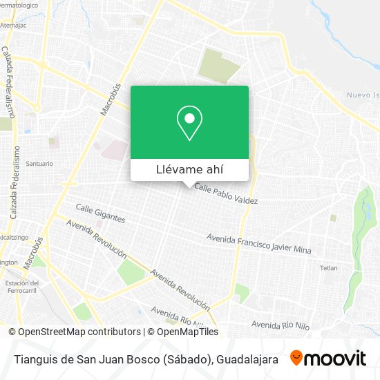 Cómo llegar a Tianguis de San Juan Bosco (Sábado) en Guadalajara en Autobús  o Tren?