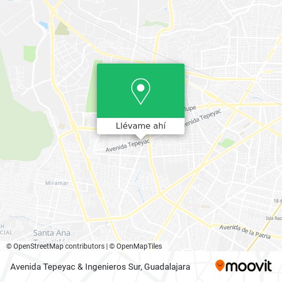 Mapa de Avenida Tepeyac & Ingenieros Sur