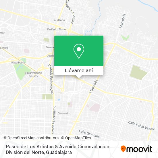 Cómo llegar a Paseo de Los Artistas & Avenida Circunvalación División del  Norte en Guadalajara en Autobús o Tren?