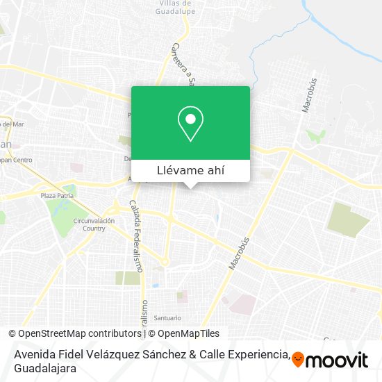 Mapa de Avenida Fidel Velázquez Sánchez & Calle Experiencia