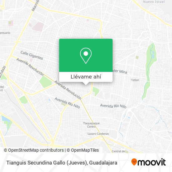 Mapa de Tianguis Secundina Gallo (Jueves)