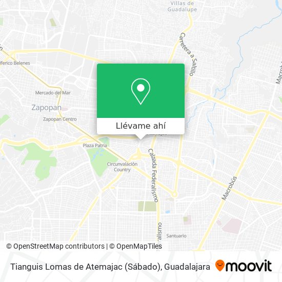 Mapa de Tianguis Lomas de Atemajac (Sábado)