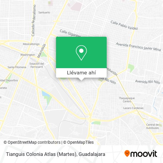 Mapa de Tianguis Colonia Atlas (Martes)